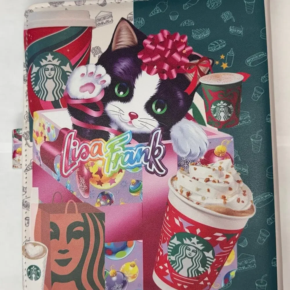 Starbucks Lisa Frank A5 binder WITH matching paper